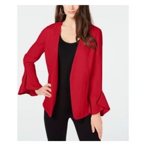 NWOT Alfani Womens Blazer Jacket Chinese Red